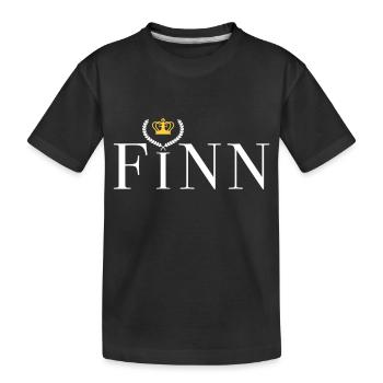 FINN königlich - VEKTORGRAFIK - Kinder Premium Bio T-Shirt - Schwarz - Vorne