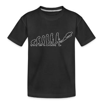 Ski jumper Ski Flying Winter sports Ski jumping - Kids' Premium Organic T-Shirt - black - Front