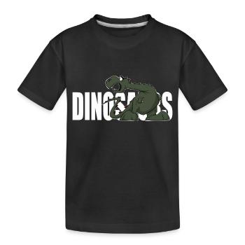 Drôle de dinosaure pour enfants Sticker Mug - T-shirt bio Premium Enfant - noir - Devant
