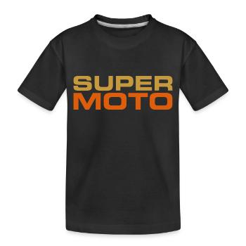 Logo SUPER MOTO sport orange - T-shirt bio Premium Enfant - noir - Devant