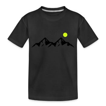 mountains - Kinder Premium Bio T-Shirt - Schwarz - Vorne