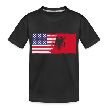 République d’Albanie Albanie Shqipëria Tirana Albanais - T-shirt bio Premium Enfant - noir - Devant