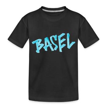 Basel lettering - Kids' Premium Organic T-Shirt - black - Front
