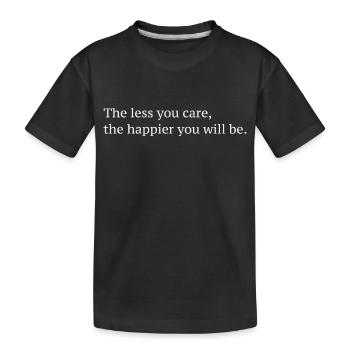 Happiness - Kinder Premium Bio T-Shirt - Schwarz - Vorne