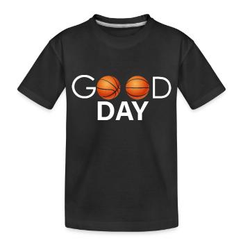 Korb Good Dau Basketball Geschenk - Kinder Premium Bio T-Shirt - Schwarz - Vorne