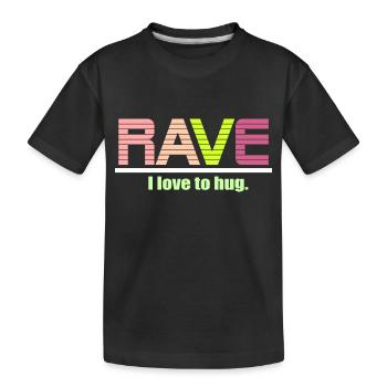 J’adore embrasser rave - T-shirt bio Premium Enfant - noir - Devant