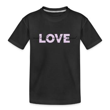 Love - Kinder Premium Bio T-Shirt - Schwarz - Vorne