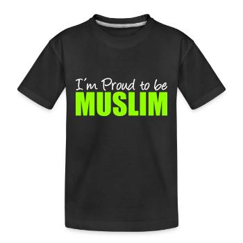 I´m Proud to be Muslim - Moslem - Muslime - Islam - Kinder Premium Bio T-Shirt - Schwarz - Vorne