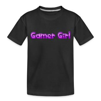 Gamer Girl - Kinder Premium Bio T-Shirt - Schwarz - Vorne