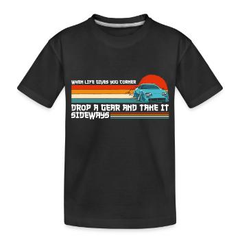 Drift de l’anneau du sport automobile - T-shirt bio Premium Enfant - noir - Devant