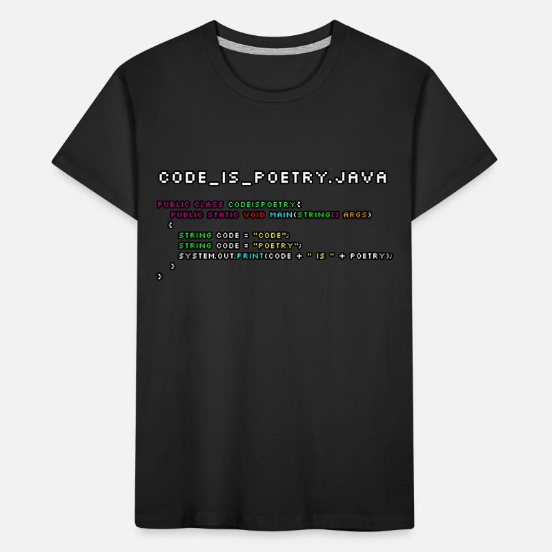 Le code est poetry.java T-shirt bio Premium Enfant