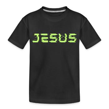 Jesus Green - Kids' Premium Organic T-Shirt - black - Front