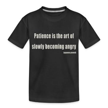 Patience - T-shirt bio Premium Enfant - noir - Devant