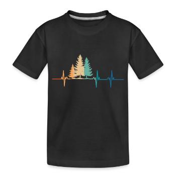 Herzschlag des Waldes - Kinder Premium Bio T-Shirt - Schwarz - Vorne