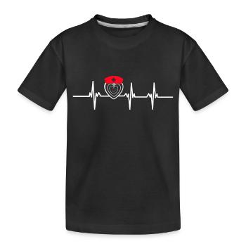 Battement de cœur Infirmière - T-shirt bio Premium Enfant - noir - Devant