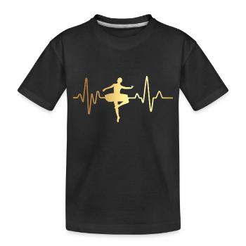Herzschlag-Ballett - Kinder Premium Bio T-Shirt - Schwarz - Vorne