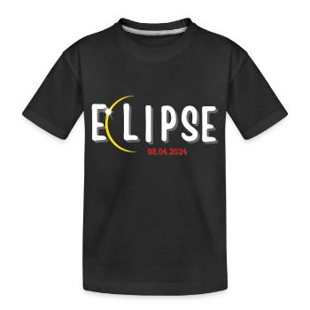 ECLIPSE 2024, AMATEURS D’ASTRONOMIE - T-shirt bio Premium Enfant - noir - Devant