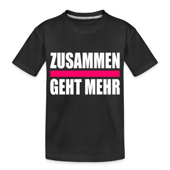 Zusammen geht mehr - Kinder Premium Bio T-Shirt - Schwarz - Vorne