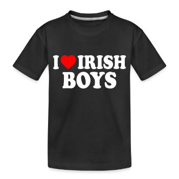 I love irish boys - Kinder Premium Bio T-Shirt - Schwarz - Vorne
