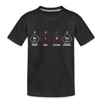 Cadeau de jeu de cartes de bridge - T-shirt bio Premium Enfant - noir - Devant