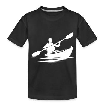 Bateau kayak maniable pour les excursions en kayak - T-shirt bio Premium Enfant - noir - Devant