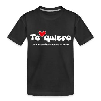 "ICH LIEBE DICH" - Lustige Zitate Paare 21 - Kinder Premium Bio T-Shirt - Schwarz - Vorne