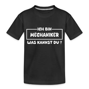 Profession : Mécanicien - T-shirt bio Premium Enfant - noir - Devant