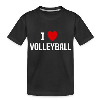 I love voleyball - T-shirt bio Premium Enfant - noir - Devant