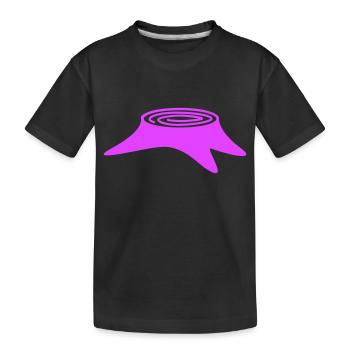 Baumstumpf Baum Fällen Holzfäller Wald Stumpf Holz - Kinder Premium Bio T-Shirt - Schwarz - Vorne