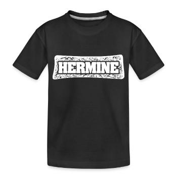 Vorname Hermine - Kinder Premium Bio T-Shirt - Schwarz - Vorne