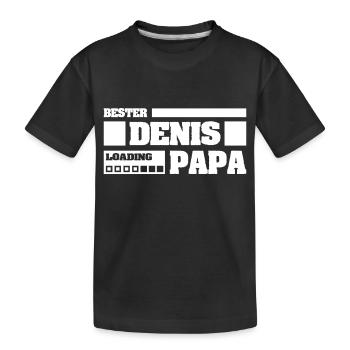 Denis als Vorname - Kinder Premium Bio T-Shirt - Schwarz - Vorne