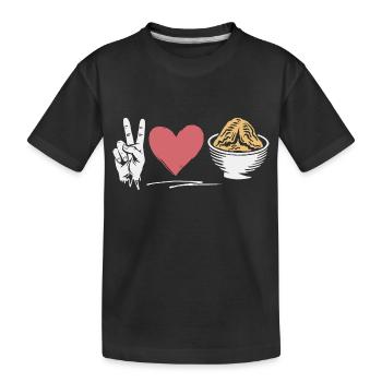 Funny saying for foodies - Kids' Premium Organic T-Shirt - black - Front