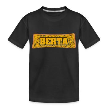 Heirat Berta - Kinder Premium Bio T-Shirt - Schwarz - Vorne