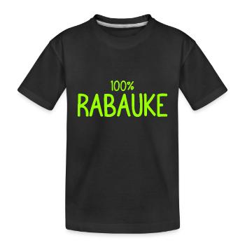 Rabauke - ungehobelter Mensch - ungezogenes Kind - Kinder Premium Bio T-Shirt - Schwarz - Vorne