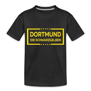 Dortmund : le Noir et le Jaune - T-shirt bio Premium Enfant - noir - Devant