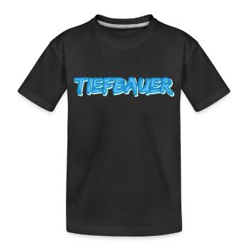 Tiefbauer als Job - Kinder Premium Bio T-Shirt - Schwarz - Vorne