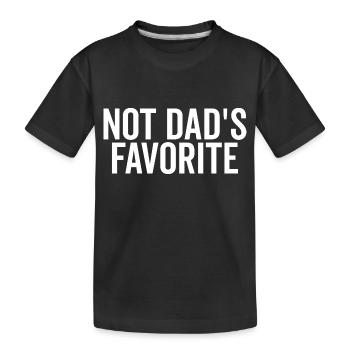Nicht Papas Favorit - Kinder Premium Bio T-Shirt - Schwarz - Vorne
