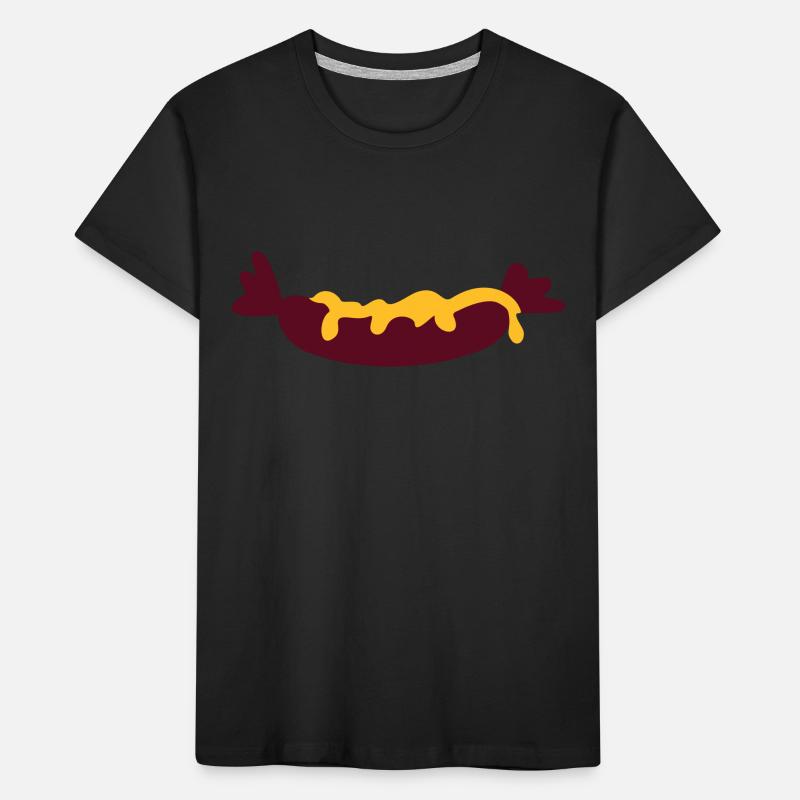 Wurst mit Senf / sausage with mustard (2c) Kinder Premium Bio T-Shirt