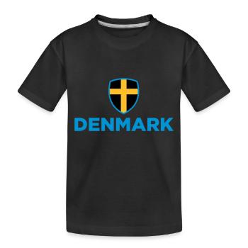 Drapeau national du Danemark - T-shirt bio Premium Enfant - noir - Devant
