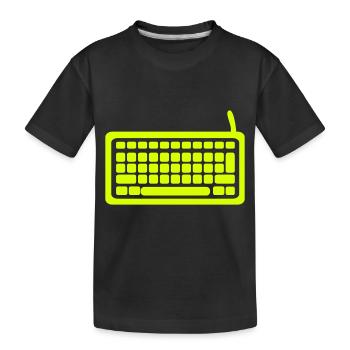Computer - Keyboard - Kinder Premium Bio T-Shirt - Schwarz - Vorne