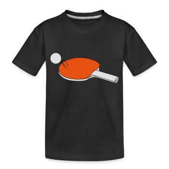 Tischtennis - Kinder Premium Bio T-Shirt - Schwarz - Vorne