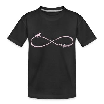Haflinger Pferde freunde Pferderasse Infinity acht - Kinder Premium Bio T-Shirt - Schwarz - Vorne