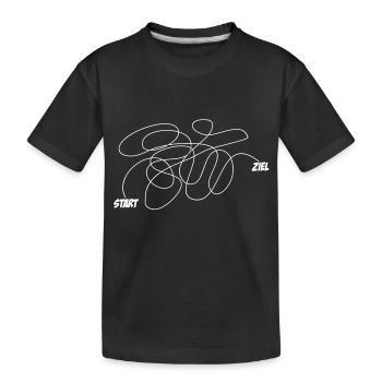 Start Destination Journey 1c - Kids' Premium Organic T-Shirt - black - Front