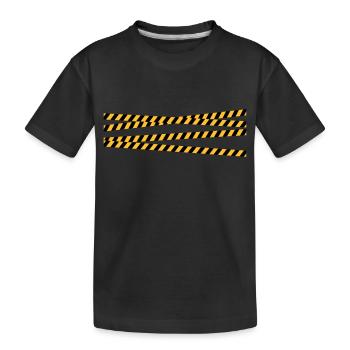 Sicherheitsband Sperrung Zone - Kinder Premium Bio T-Shirt - Schwarz - Vorne