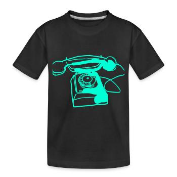 Ancien téléphone - T-shirt bio Premium Enfant - noir - Devant