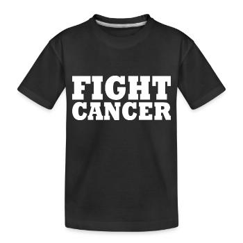 Fight cancer - Kids' Premium Organic T-Shirt - black - Front