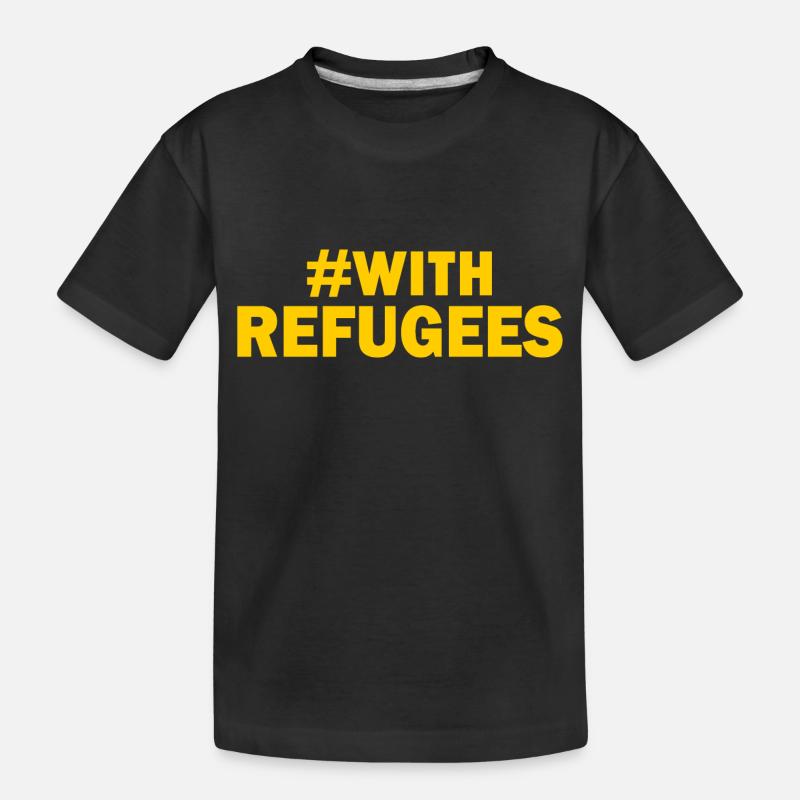 With refugees - T-shirt bio Premium Enfant - noir