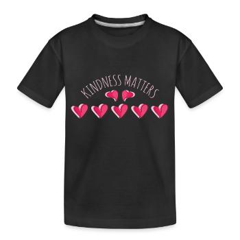 La gentillesse compte Message positif Inspirant Il - T-shirt bio Premium Enfant - noir - Devant