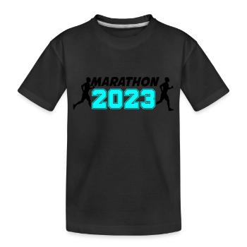Marathon 2023 - Kinder Premium Bio T-Shirt - Schwarz - Vorne