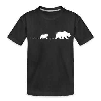 Bear Trail Mama Bear Child Bear Tracks Enfants Ours - T-shirt bio Premium Enfant - noir - Devant